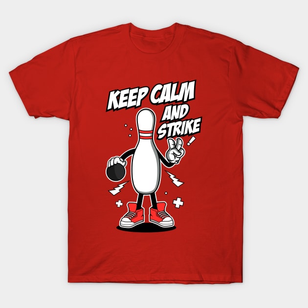 BOWLING CARTOON T-Shirt by beanbeardy